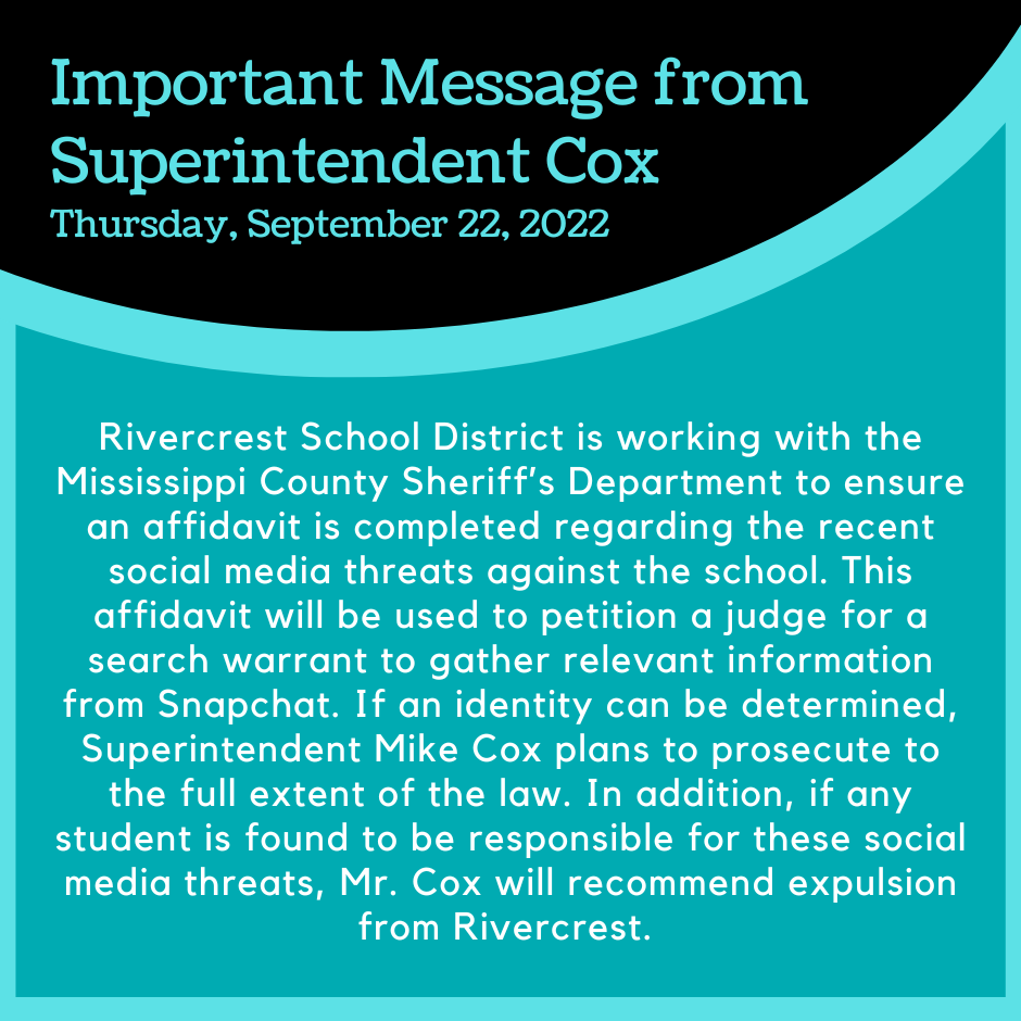 message from superintendent